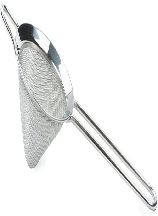 Dynore Stainless Steel Conical Shape Bar Strainer/Food Strainer/Mesh Strainer- Set of 2 (20 x 9 x 1 cm), Silver - Image 4
